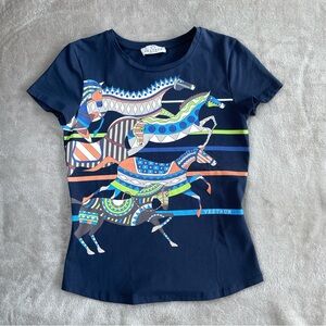 Vestrum Navy Graphic equestrian T-Shirt